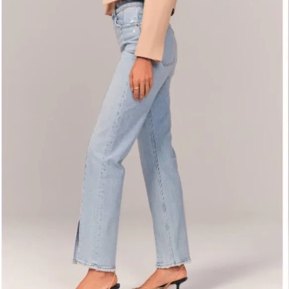 Abercrombie the 90s ultra high rise split seam pant jeans - Picture 5 of 5